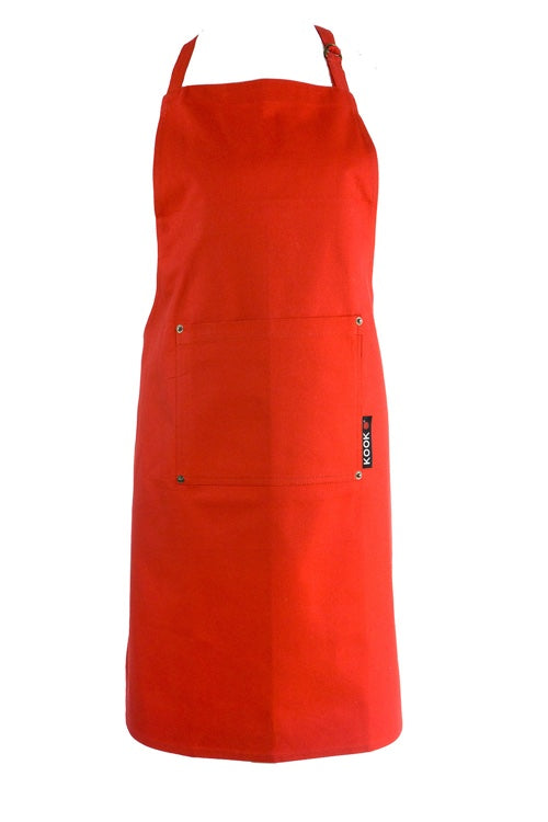 Schort 70*90 Uni Rood