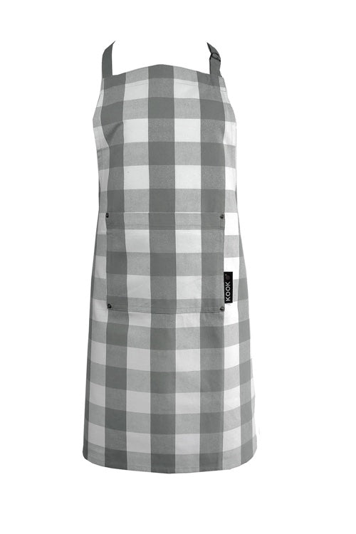 Schort 70*90 Ruit Grijs