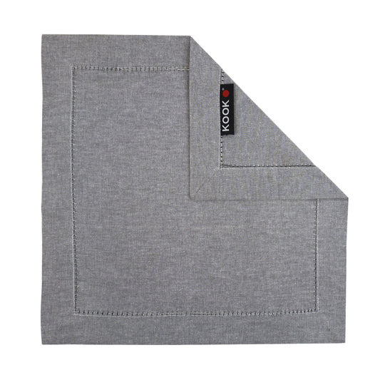 Servetset/4 gemeleerd Grijs